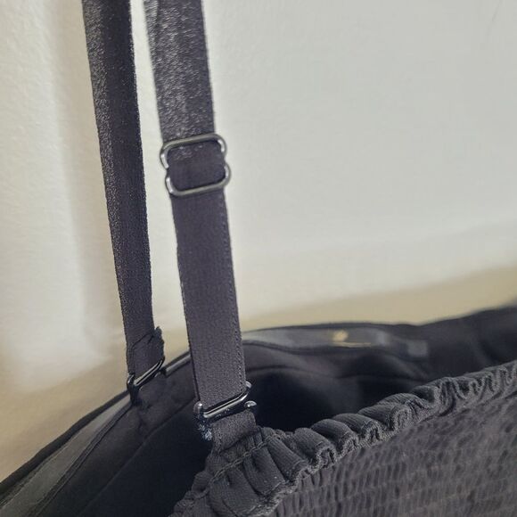 NEW AMERICAN EAGLE dress black shirred removable strap L - Picture 5 of 11